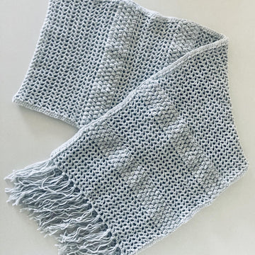 Mesh Stitch Long Winter Scarf