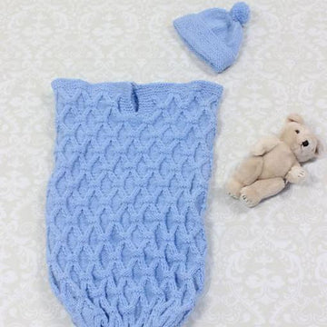 Knitting Pattern for baby cocoon 3 sizes  #170