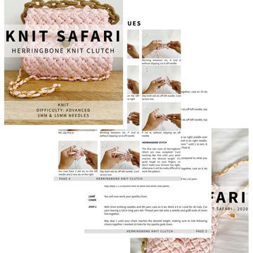 Herringbone Knit Clutch