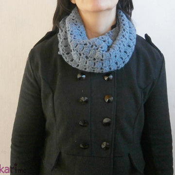 Lacy crochet infinity scarf Pattern _ C08
