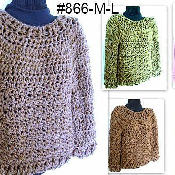 866-M-L Oversized Chunky Pullover