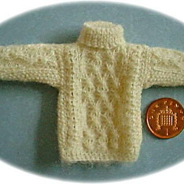 1:12th scale Aran sweater 2