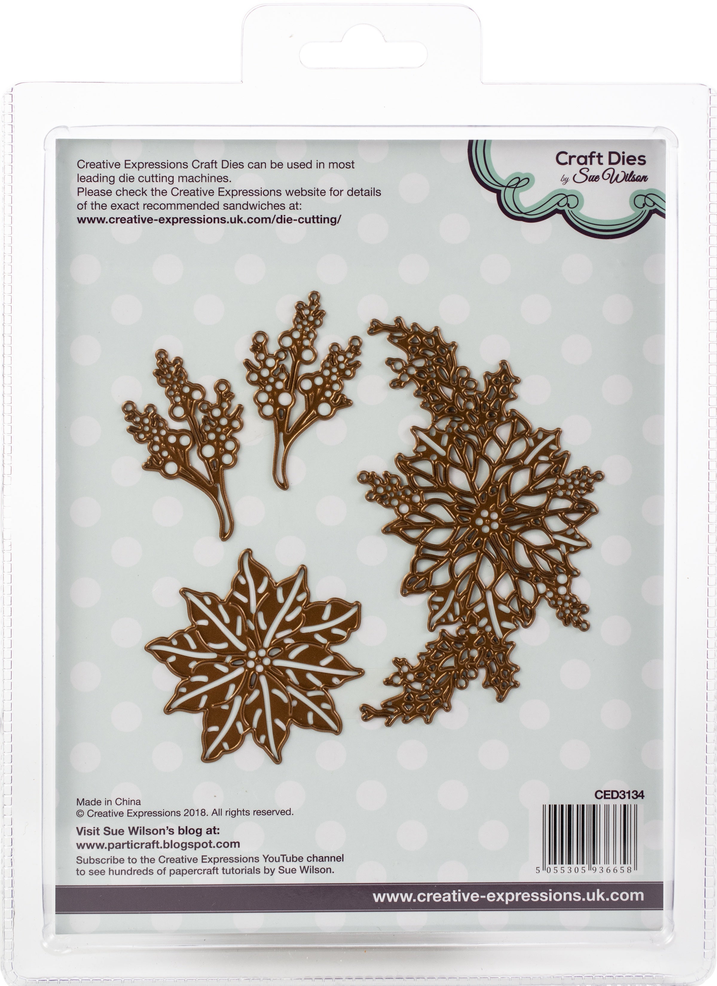 Creative Expressions Festive Craft Dies By Sue Wilson - Poinsettia Garland