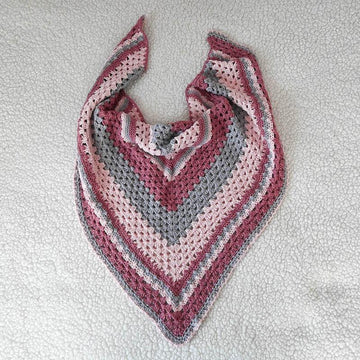 Puffs and Granny Stripes Shawlette