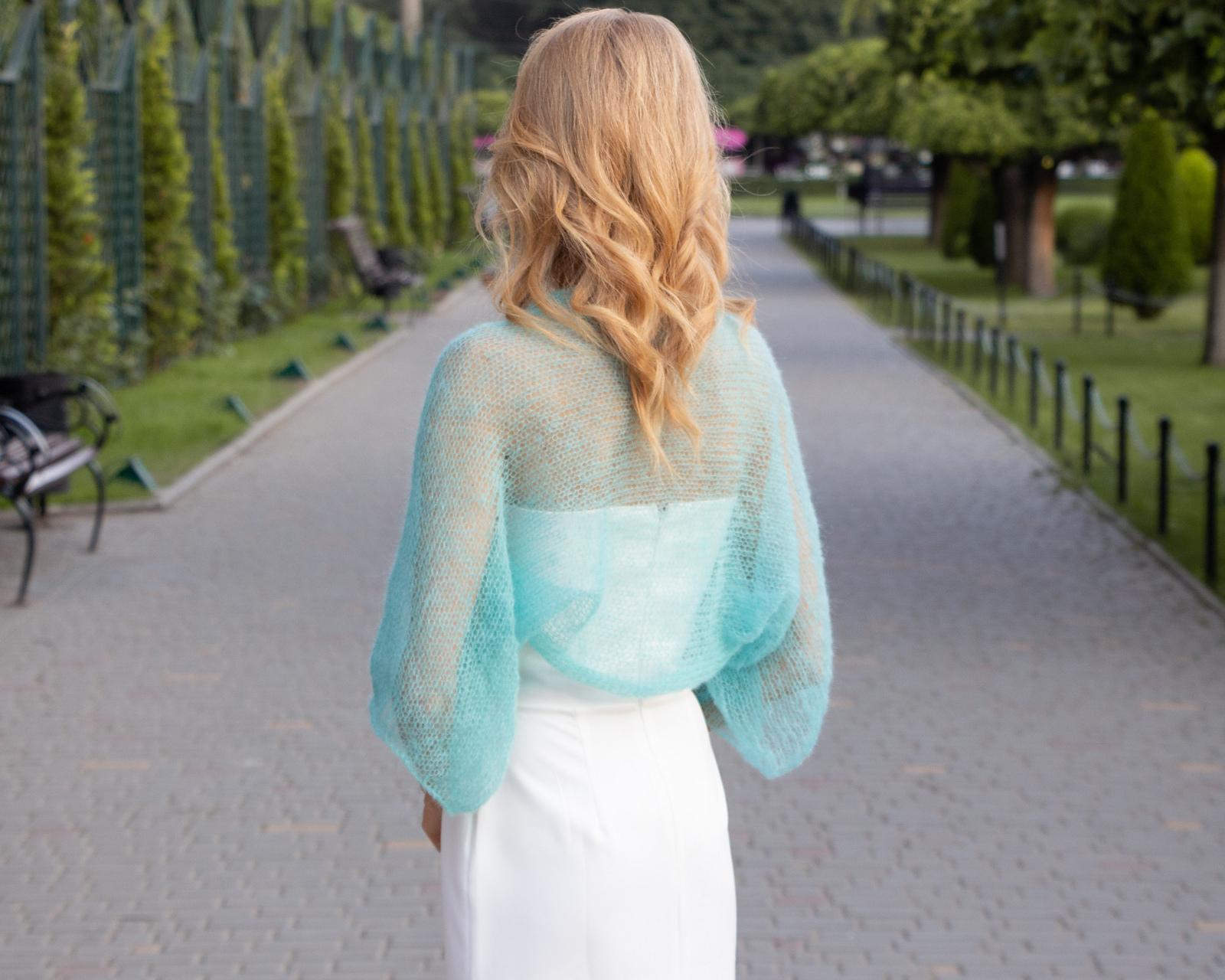 Knitting Pattern Wedding Mohair Shrug lightweight