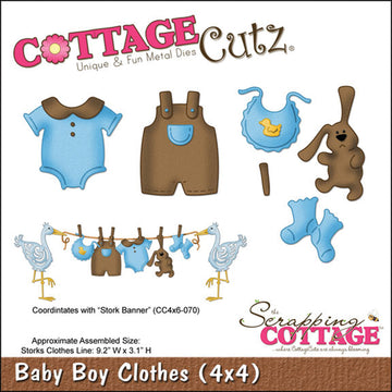 CottageCutz Dies - Baby Boy Clothes .2"X.5" To 1.5"X1.4"