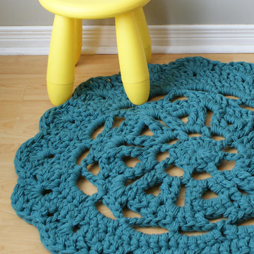 Super Chunky Doily Rug / Blanket 8 Styles (30"-66" diameter)