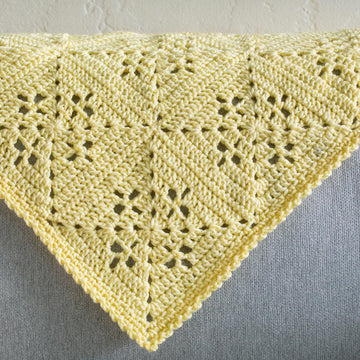 Diamond Filet Motif Crochet Baby Blanket Pattern