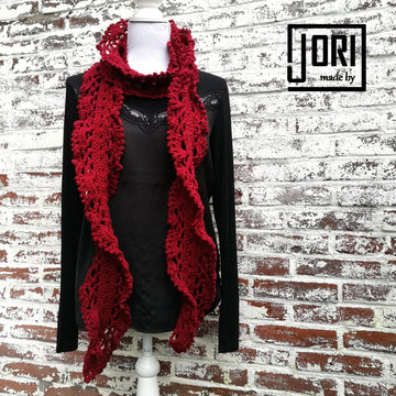 Celosia twisted lace ruffle scarf