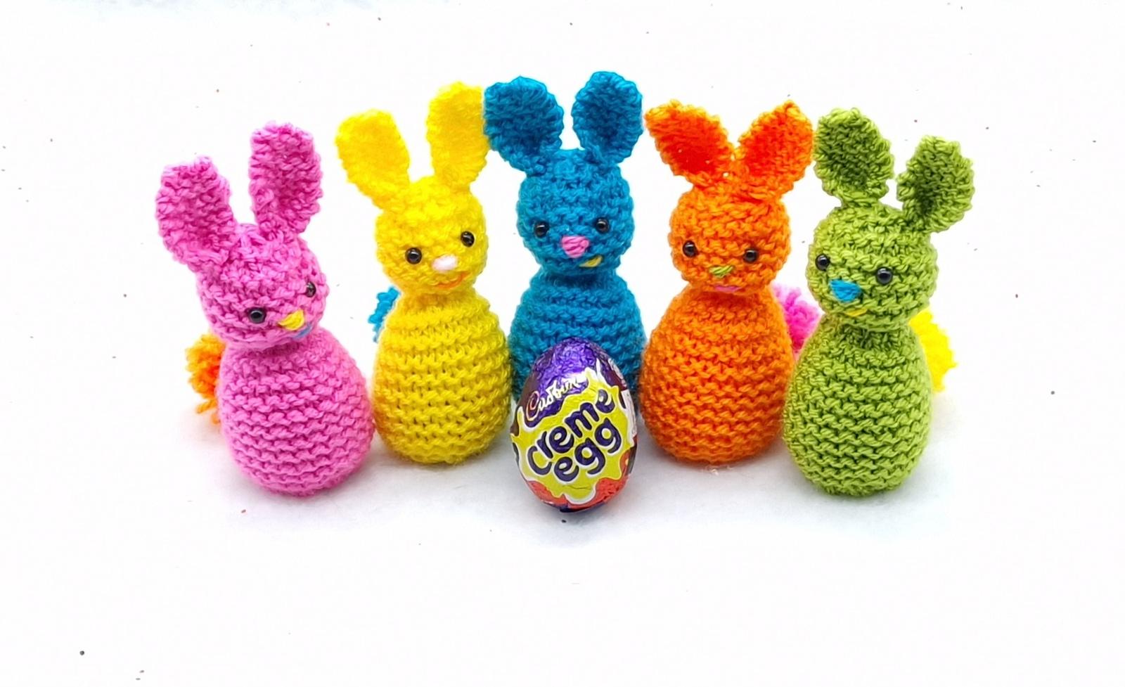 Rainbow Bunny Creme Egg Cosy