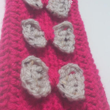 Puff Stitch Beret and Armwarmers Plussize