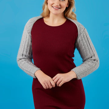 Cozy Shrug - Free Knitting Pattern for Women in Paintbox Yarns 100% Wool Chunky Superwash by Paintbox Yarns