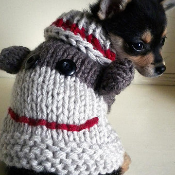Sock Monkey Dog Sweater