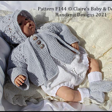 Romper & Jacket Set 16-22 inch dolls/newborn/0-3m baby
