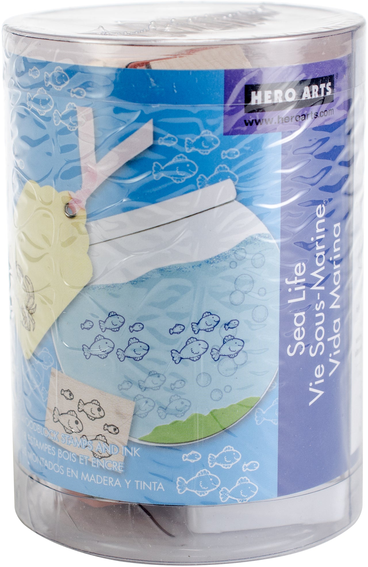 Hero Arts Ink 'n Stamp Tub 3"X4" - Sea Life