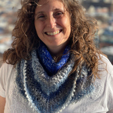 Shades of Blue Shawl