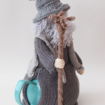 Old Grey Wizard Tea Cosy