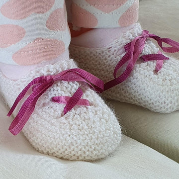 Laura - 3ply lace up baby shoes