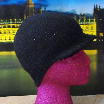 PLAIN DOUBLEKNIT BEANIECAP - MADMONKEYKNITS
