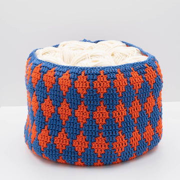 Hanging Mosaic Crochet Basket