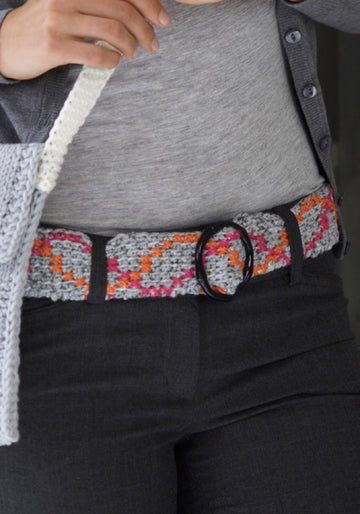 Tunisian Crochet Belt in Red Heart Super Saver Economy Solids - KTV2023C