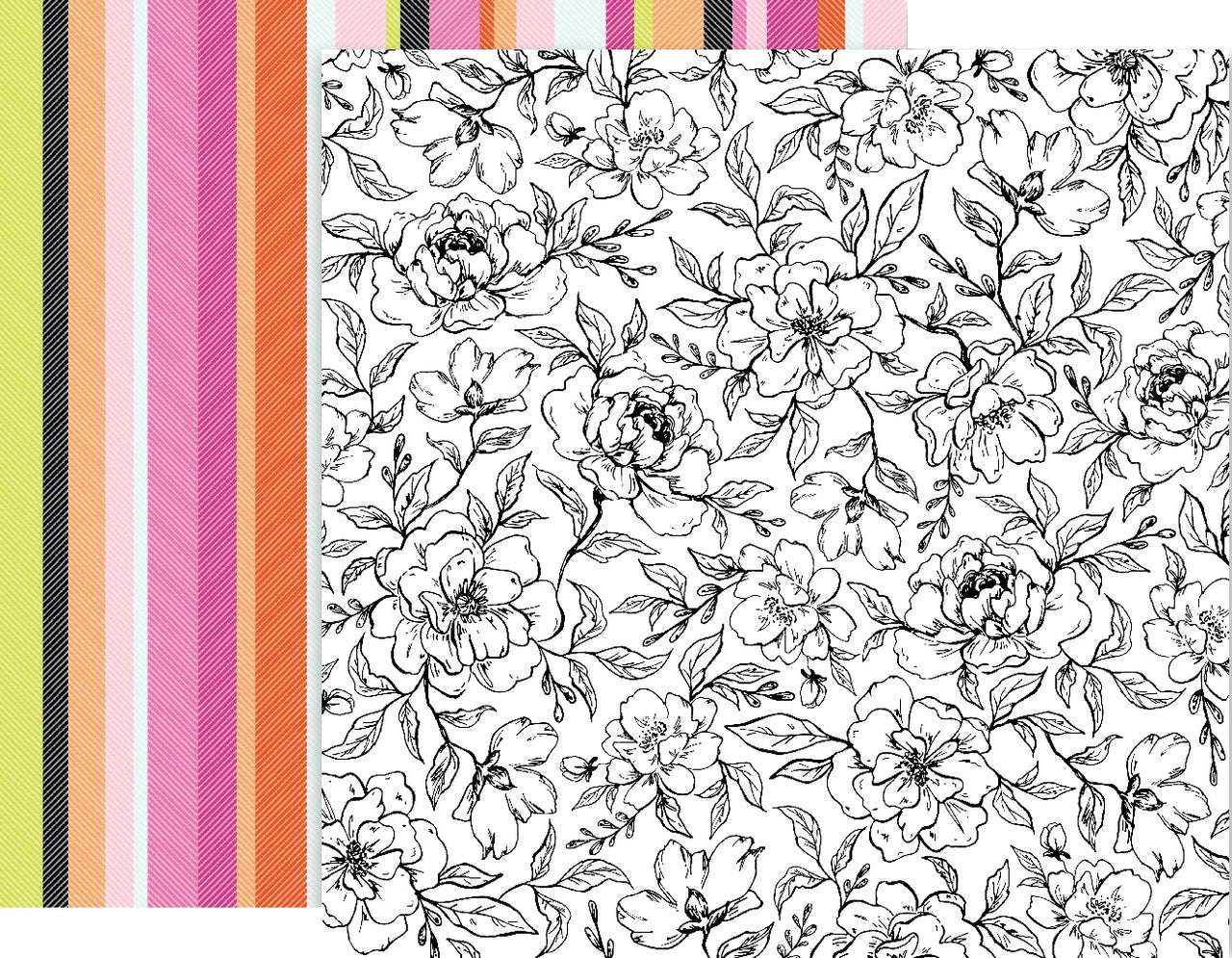 American Crafts 5th & Monaco Double-Sided Cardstock 12"X12" 25/Pkg - #8