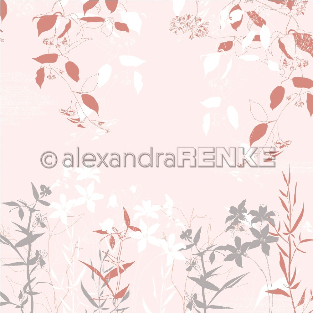 Alexandra Renke Calm Spring Design Paper 12"X12" 25/Pkg - Spring Flowers Red