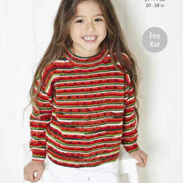 Cardigan and Jumper in King Cole Footsie 4ply - 5866 - Leaflet