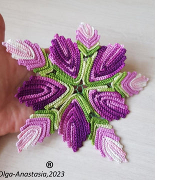 Floral table doily pattern Irish crochet lace