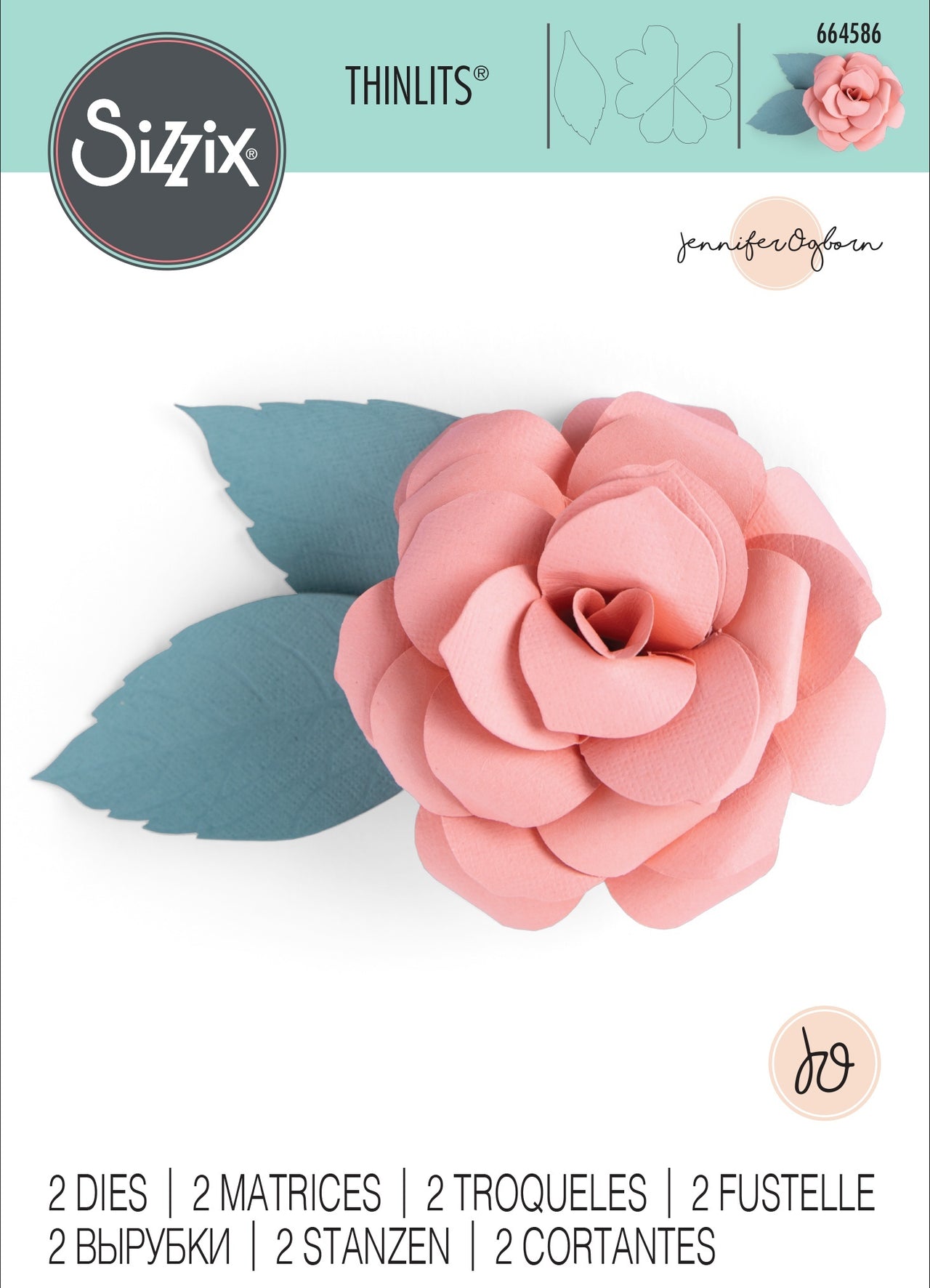 Sizzix Thinlits Dies By Jennifer Ogborn 2/Pkg - Courtyard Bloom