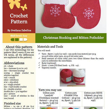 110 Stocking and Mitten decor or potholder