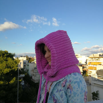 Crochet hood "Fluffy"