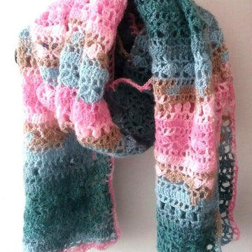 Lacy blanket shawl