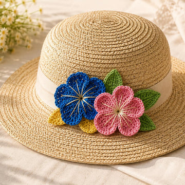 Tunisian Crochet Flower PDF Pattern | Crochet Appliqué with Video Tutorial