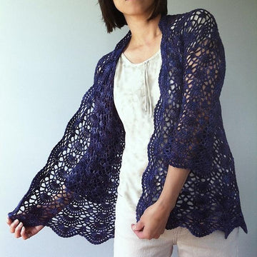 Ava - lacy shells cardigan