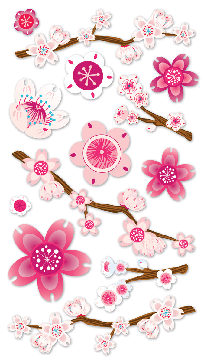 Sticko Dimensional Stickers - Cherry Blossom