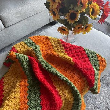 Fall Stripes C2C Afghan