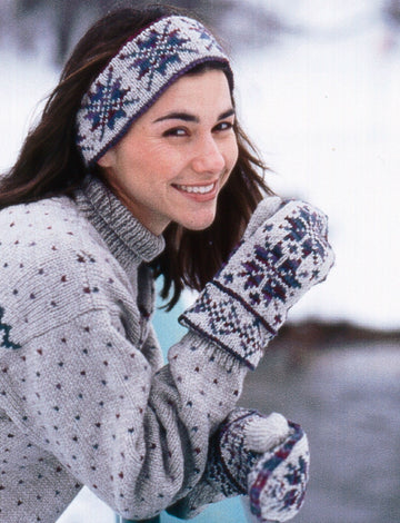 Fair Isle Ski Band And Mittens in Patons Classic Wool Worsted
