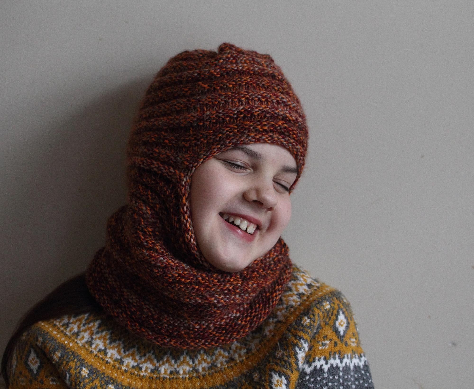 Raven Balaclava for Aran