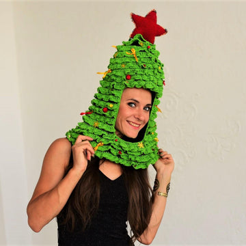 Crochet Christmas tree hat