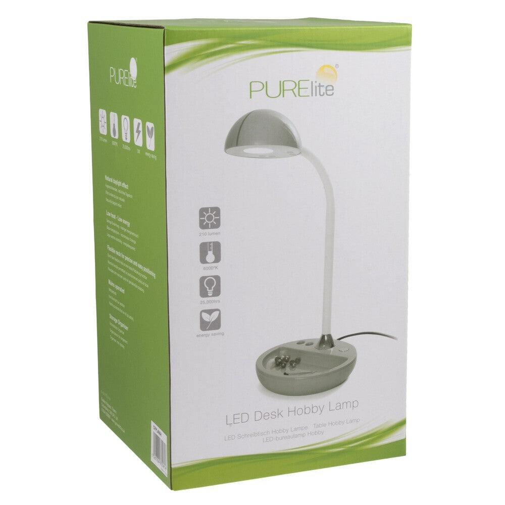 Purelite Hobby with Accessories Tray LED Lamp - White
