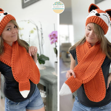 The Artful Fox Hat and Scarf