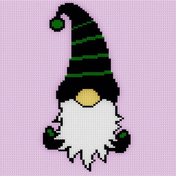 Striped Hat Christmas Gnome Chart