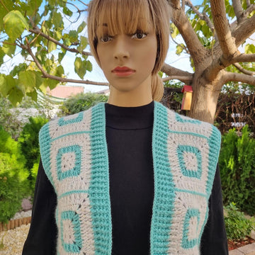 Crochet Vest with granny squares