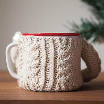 Cable Sweater for Coffee Mug
