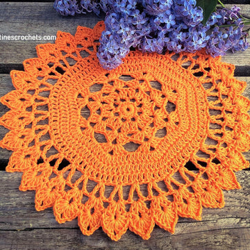 Tangerine Brilliance Doily Written Pattern