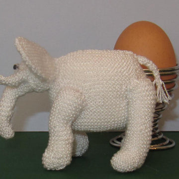 World's Tiniest White Elephant Amigurumi Toy