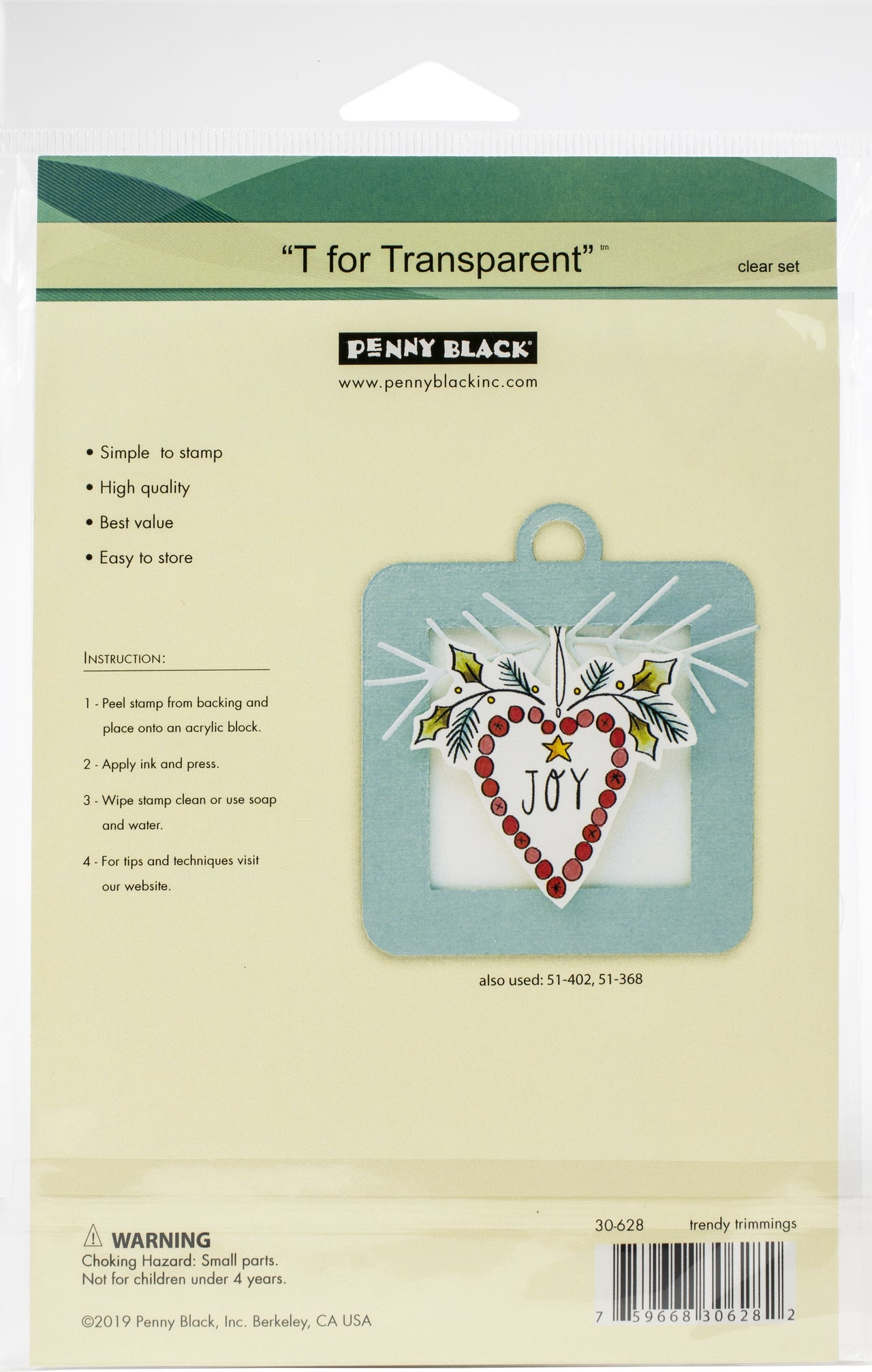 Penny Black Clear Stamps - Trendy Trimmings 5"X6.5"
