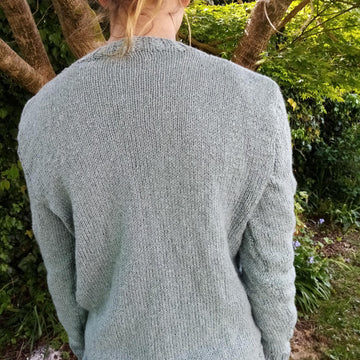 Ladies faux wrapover sweater CKC075