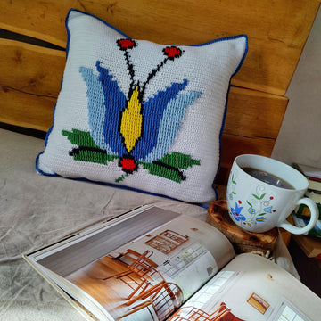 Folk Tulip Pillow